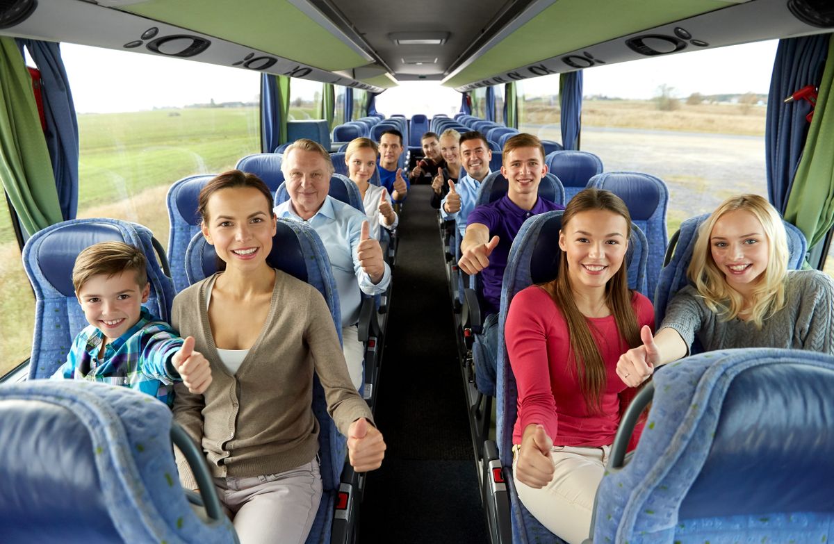 Transport,,Tourism,And,Travel,Concept,-,Group,Of,Happy,Passengers