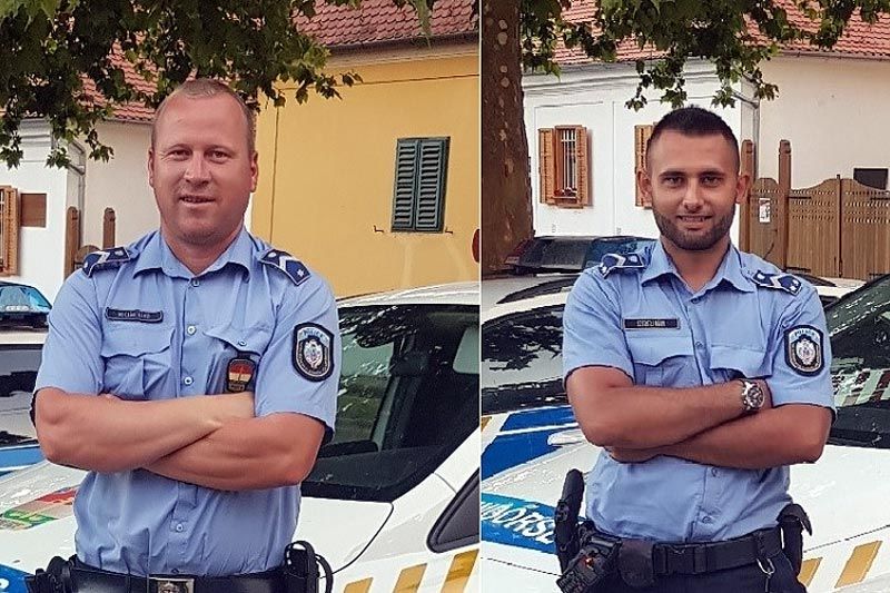 rendőr, életet mentett