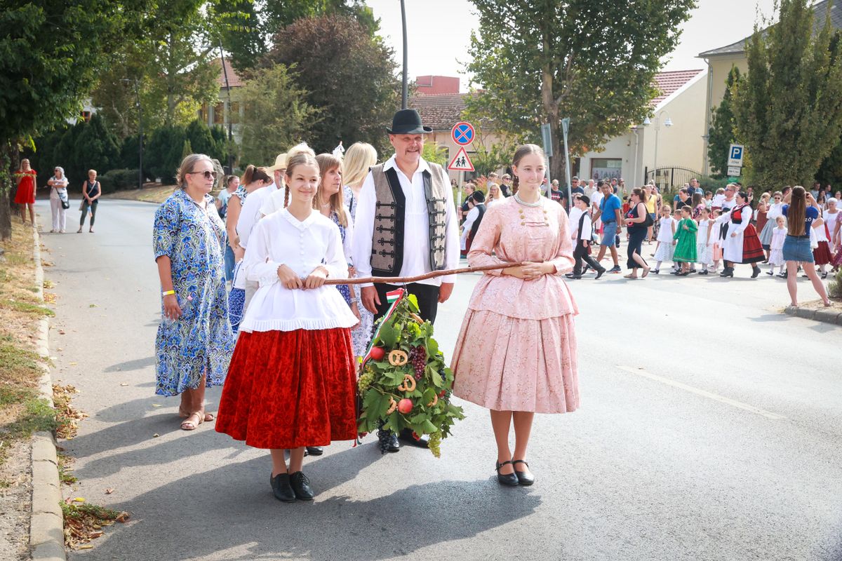 A szüreti felvonulásban a hagyományőrzők mellett a város intézményei, civil szervezetei képviseltették magukat