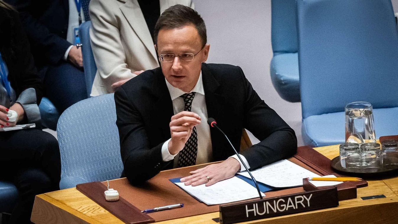 Szijjártó Péter: Magyarország az amerikai békehatározatot támogatja